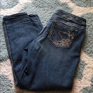 Silver ankle slim jeans!